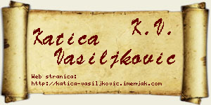 Katica Vasiljković vizit kartica
